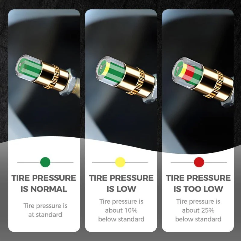 3-Color Tire Pressure Alert Caps - Image 5