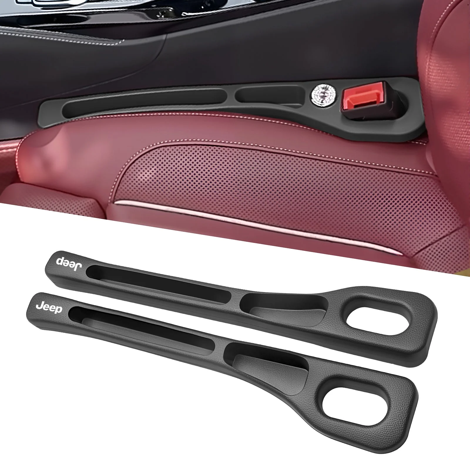 Eptchn Car Seats Gap Filler Dual with Belt Slot - Image 45