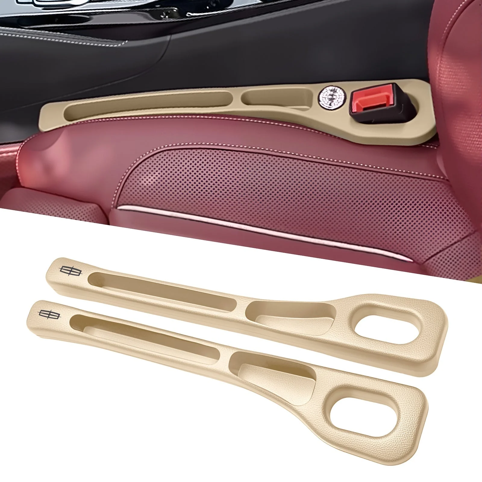 Eptchn Car Seats Gap Filler Dual with Belt Slot - Image 73