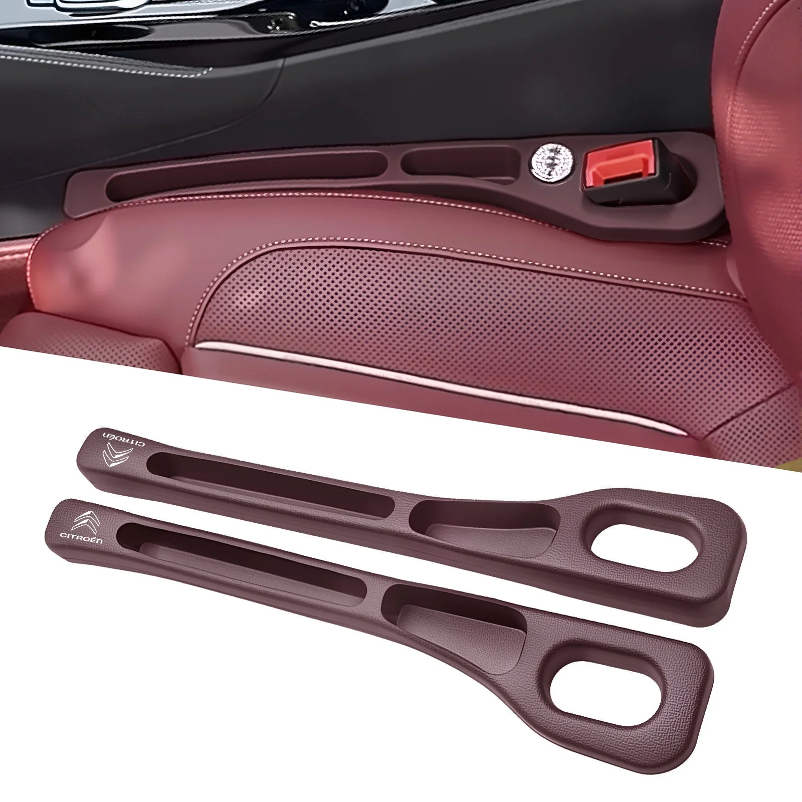 Eptchn Car Seats Gap Filler Dual with Belt Slot - Image 96