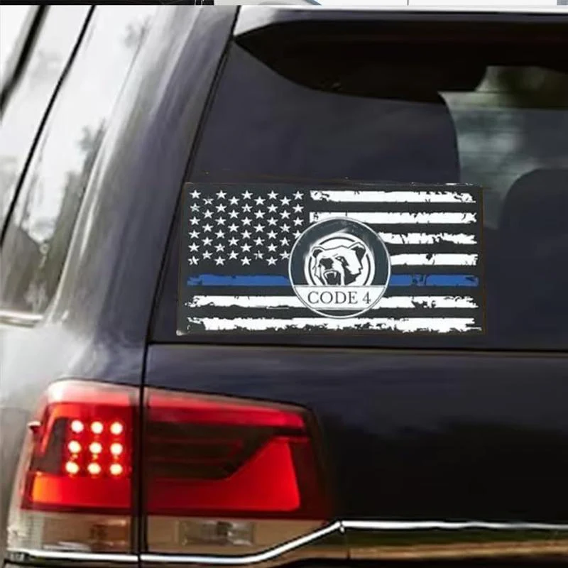Thin Blue Line Flag Decal - Image 4
