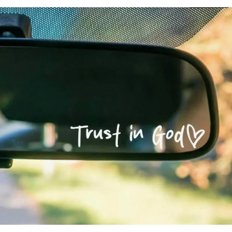 “Trust in God” Rear-View Mirror Decal - Image 16